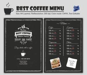 Coffee Menu Mockup